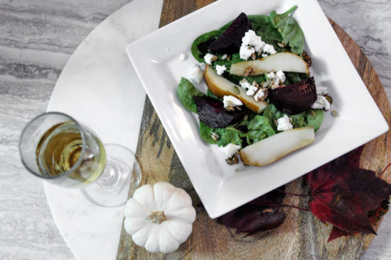 Beet and Pear fall salad