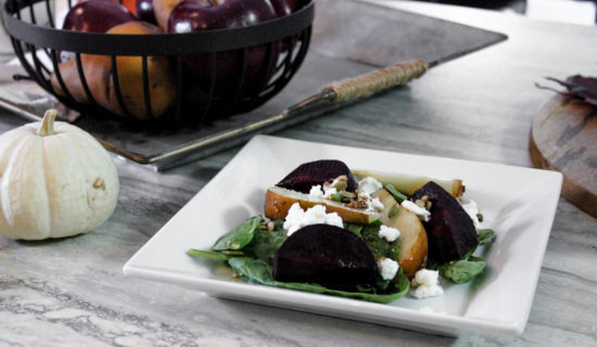 beet and pear fall salad